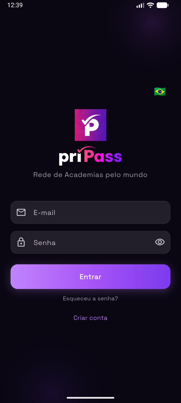 Entrar no app