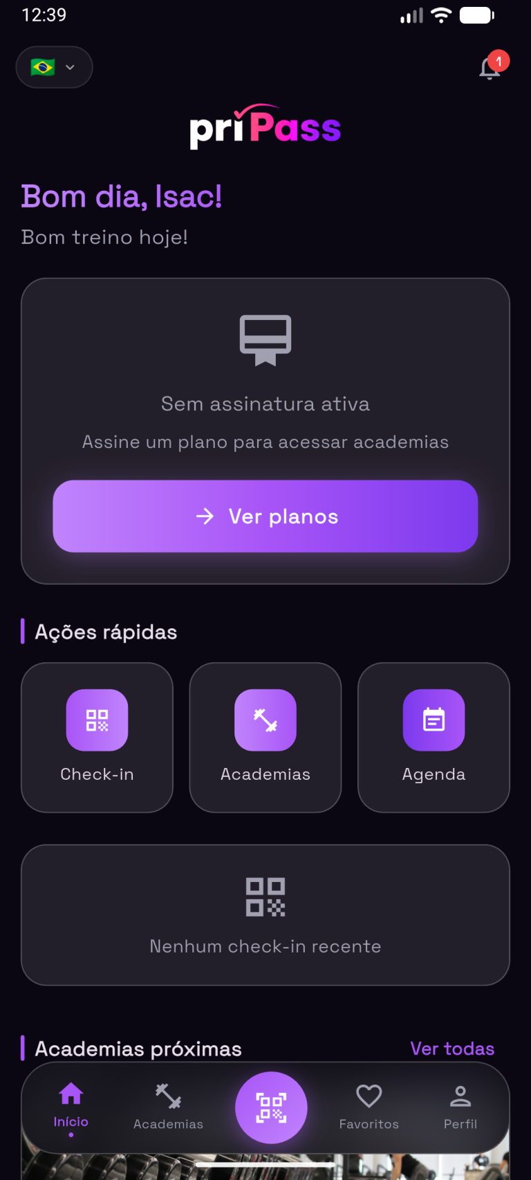 Tela inicial