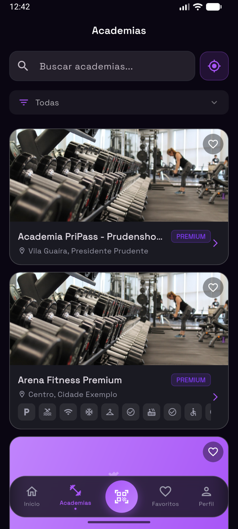 Encontrar academias