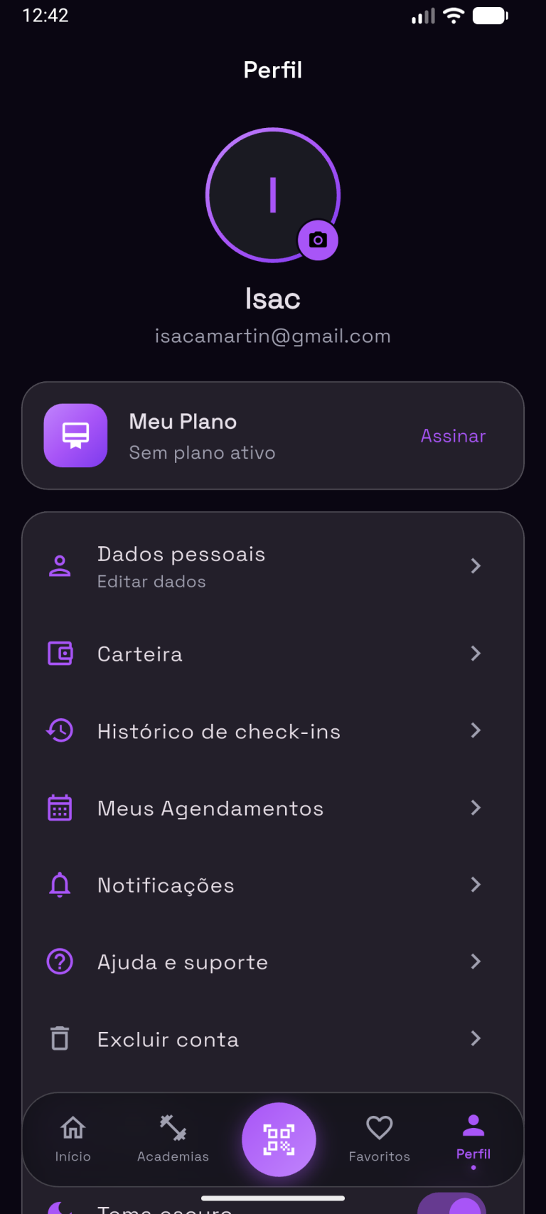 Perfil e suporte